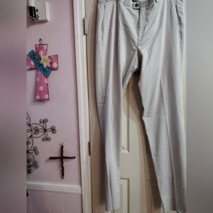 HILTL Men's Chino Pant Dayne 40x38Unhemmed Light Beige Cotton Trousers New